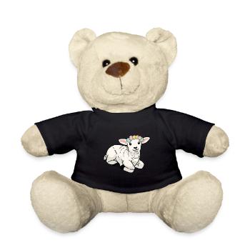 Joyeux Pâques Agneau Moutons Pâques Salutations de Pâques Enfants - Nounours - noir - Devant