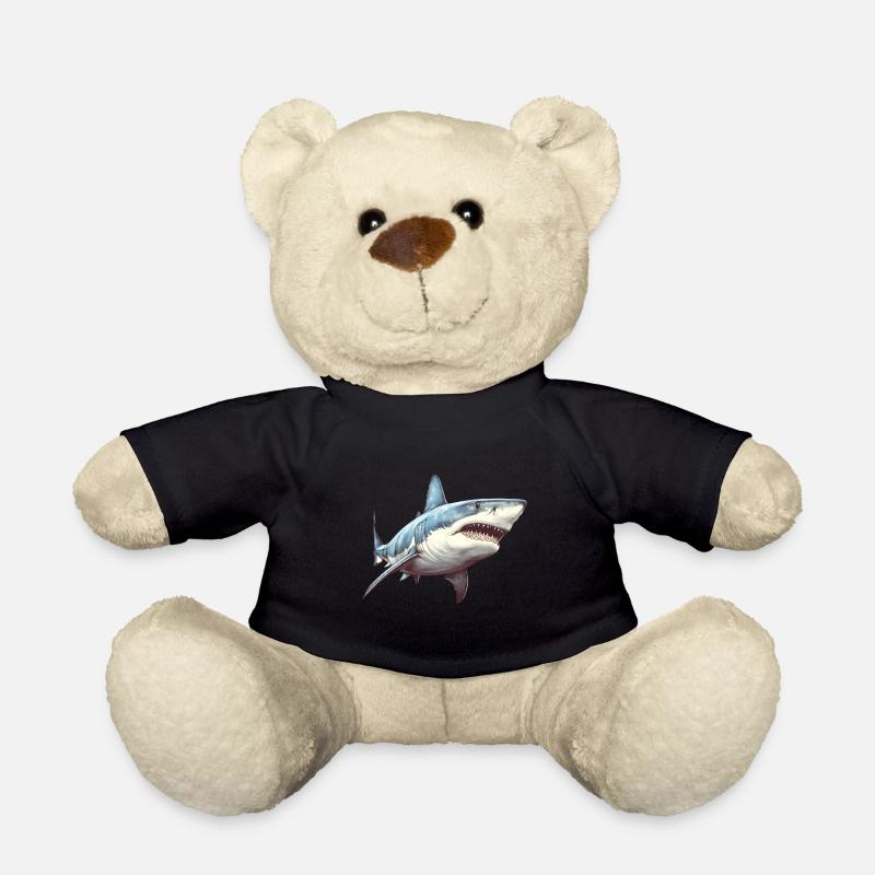 Grand requin blanc - Nounours - noir
