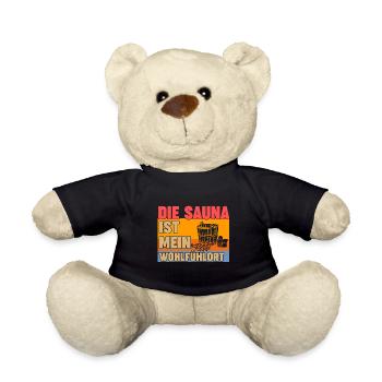 Wellness Saunagänger Saunieren Saunierer Sauna - Teddy - Schwarz - Vorne