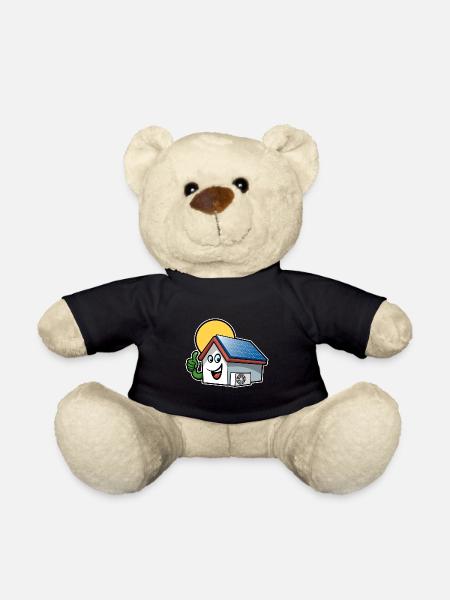 Erneuerbare Energie - Solarzelle - Wärmepumpe - Teddy - Schwarz