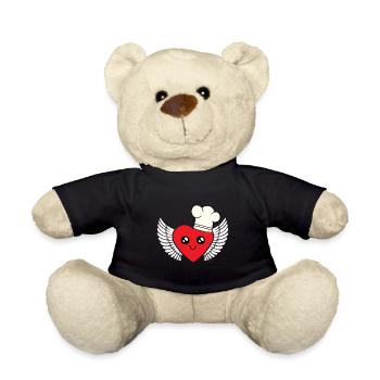 Chef heart heavenly cooking host cook - Teddy Bear - black - Front