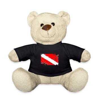 SCUBA DIVE FLAG / Diving / Tauchen / busseig / Diving - Teddy Bear - black - Front