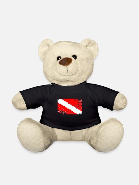 SCUBA DIVE FLAG / Diving / Tauchen / busseig / Diving - Teddy Bear - black
