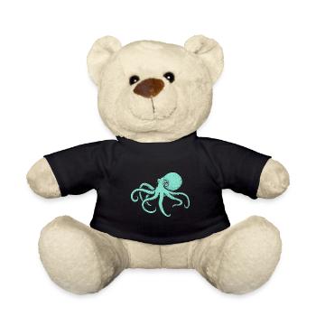 Poulpe vert cool poulpe cadeau anniversaire - Nounours - noir - Devant