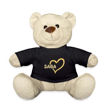 Geschenk für Saba - Teddy - Schwarz - Vorne