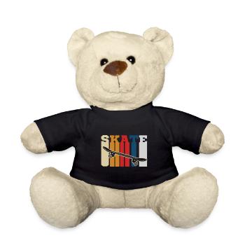 Skateboard Skateboarder Skater Skating Halfpipe - Teddy Bear - black - Front