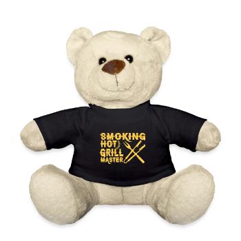Lustiger Grill-Spruch I Grillen Motiv - Teddy - Schwarz - Vorne