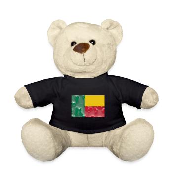 Pays pour le Bénin Drapeau national du Bénin - Nounours - noir - Devant