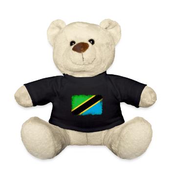 Geschenk für Tansania - Teddy - Schwarz - Vorne