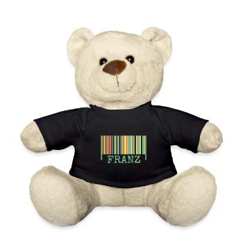 Strichcode Franz - Teddy - Schwarz - Vorne