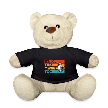 Barkeeper Kellner Service Geschenk - Teddy - Schwarz - Vorne