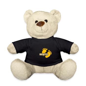 Footprint for Benito birth baby - Teddy Bear - black - Front
