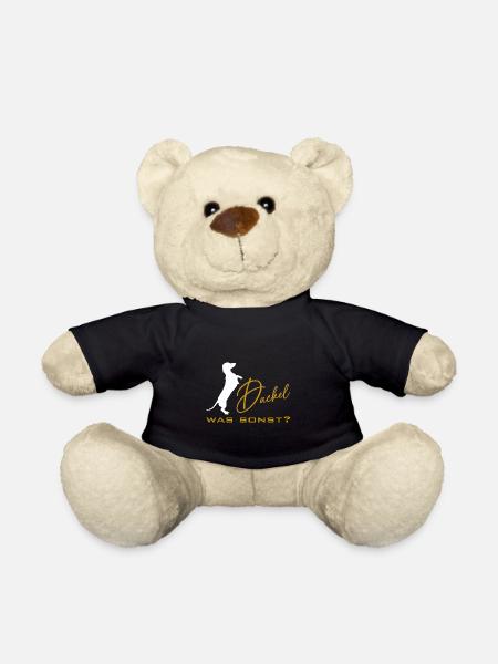 Dackel was sonst - Dackelsilhouette Dackelspruch - Teddy - Schwarz
