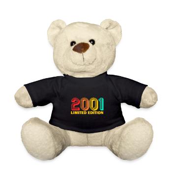 Born in 2001 Born in 2001 Gift Birthday - Teddy Bear - black - Front