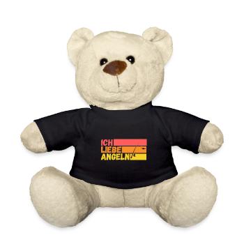 Angel Fischen Angeln Angler - Teddy - Schwarz - Vorne