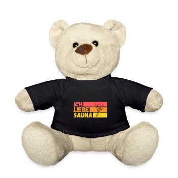 Wellness Saunagänger Saunieren Saunierer Sauna - Teddy - Schwarz - Vorne