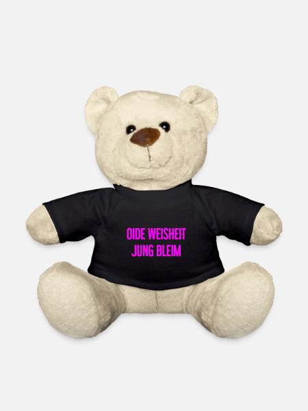 Oide Weisheit, jung bleim – dicton bavarois - Nounours - noir