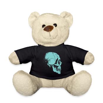Skelett Totenkopf Bones - Teddy - Schwarz - Vorne
