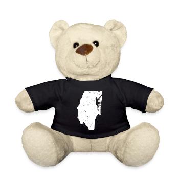 Bouldern & Freiklettern T-Shirt & Geschenkidee - Teddy - Schwarz - Vorne