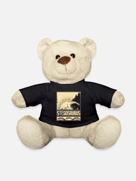 Vintage Stegosaurus Dino - Teddy - Schwarz