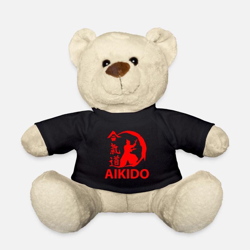 Aikido Japanischer Kampfsport T-Shirt & Geschenk - Teddy - Schwarz