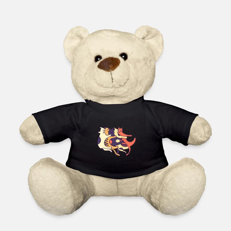 Cool funny happy hugging smooching cat present - Nounours - noir