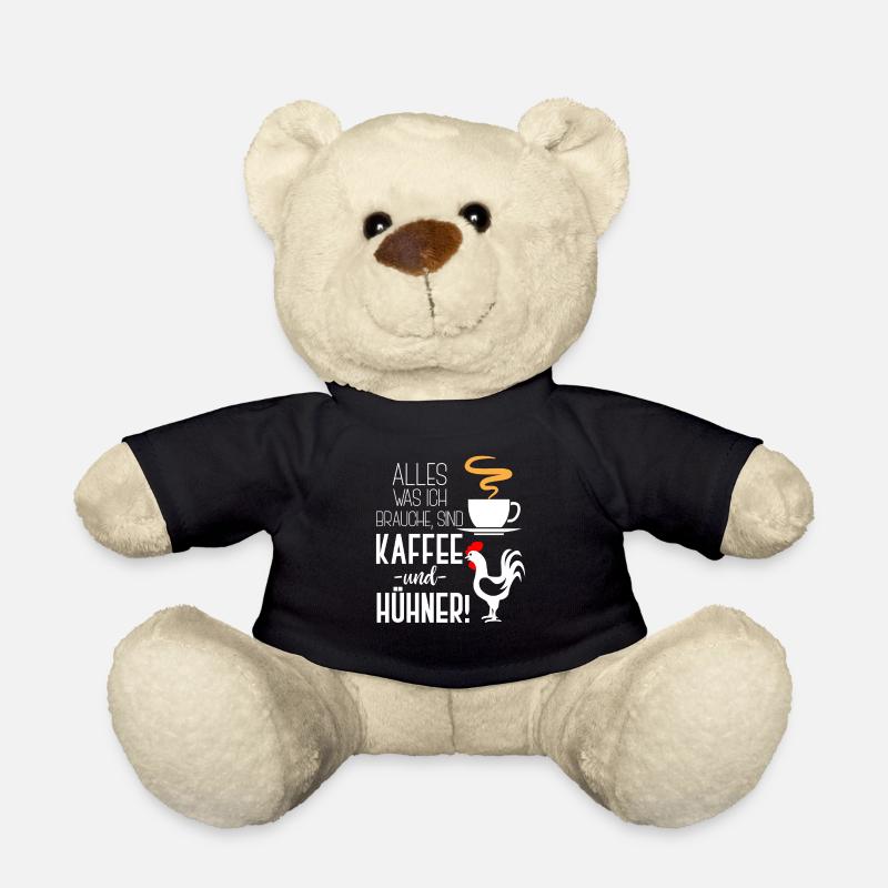 Kaffee und Hühner - Teddy - Schwarz