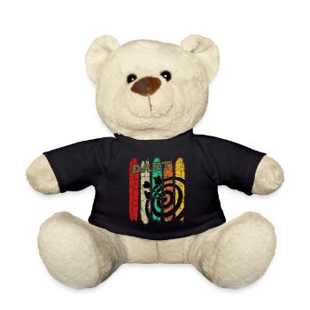 Retro Style Vintage Dartboard Dartpfeile Geschenk - Teddy - Schwarz - Vorne