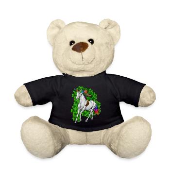 Leprechaun Rides Unicorn Joyeuse Saint Patrick - Nounours - noir - Devant