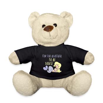 Beautiful mermaid water fish fin females - Teddy Bear - black - Front