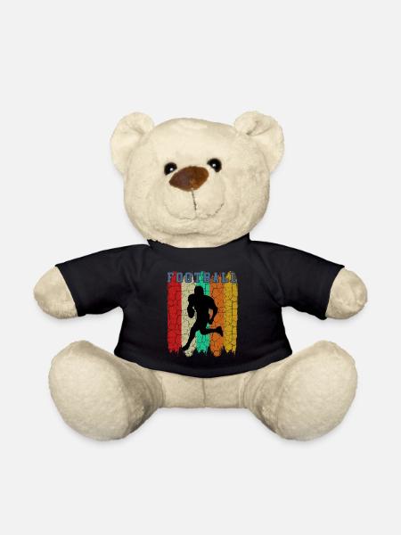 Vintage Retro Style American Football Geschenkidee - Teddy - Schwarz