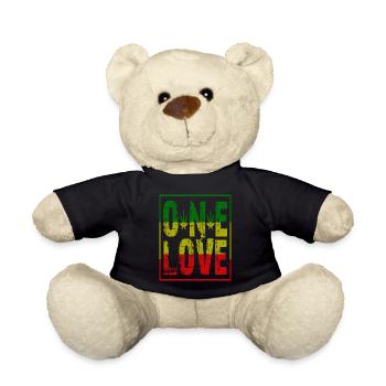Rasta one love - Teddy - Schwarz - Vorne