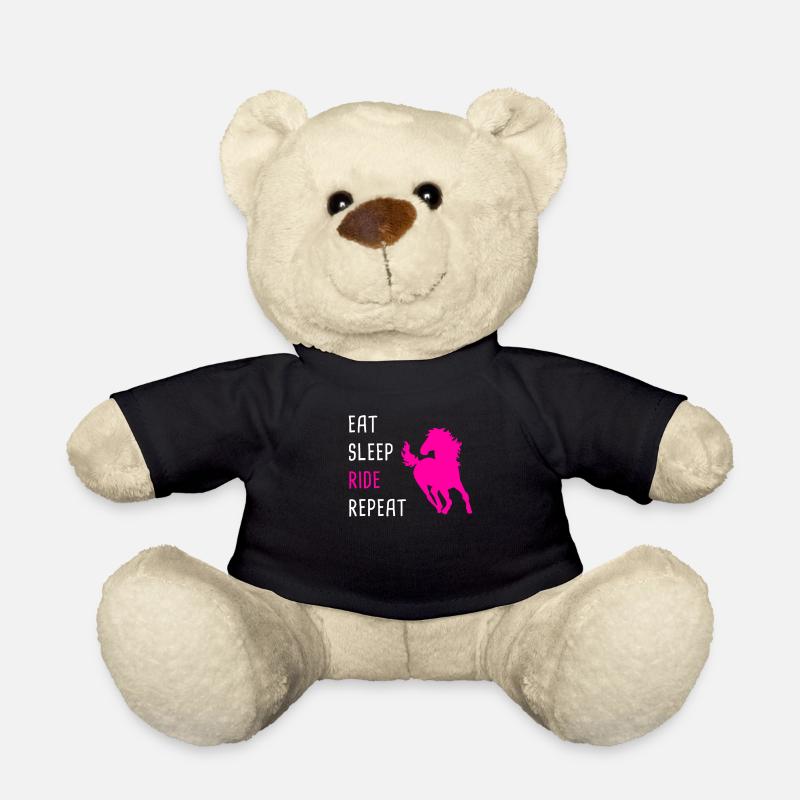 Eat sleep ride repeat Pferde - Teddy - Schwarz