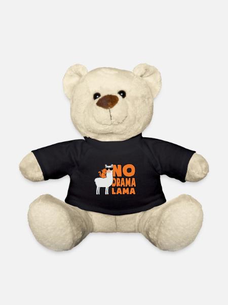 No Drama Lama Mit Lustige Katze Geschenk - Teddy - Schwarz