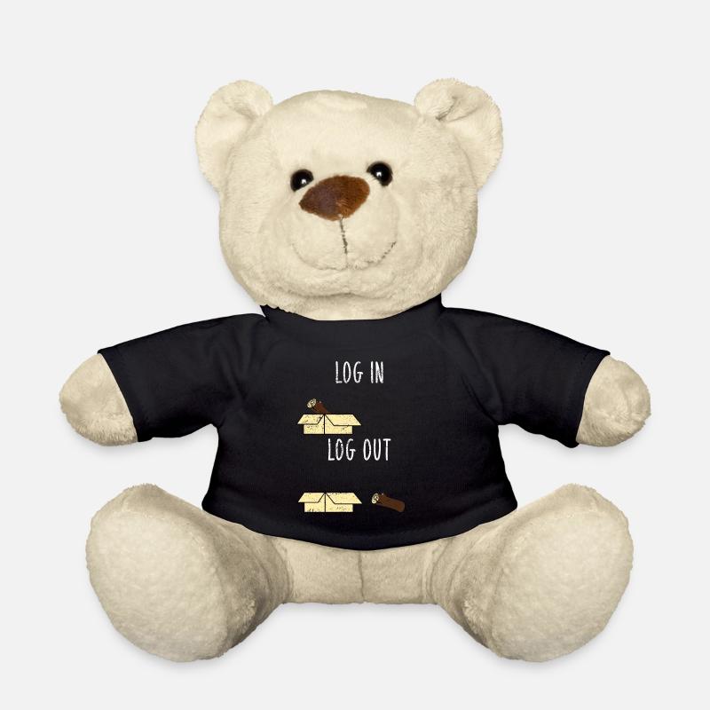 Informatique Joke Connexion Connexion Nerd Office Gift - Nounours - noir