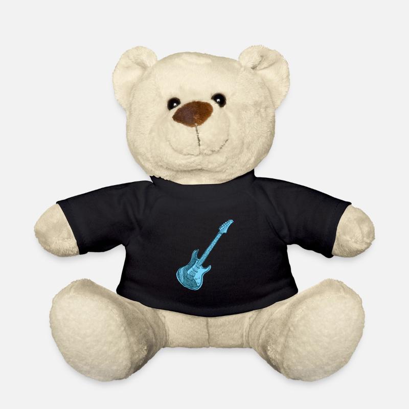 Blaue E-Gitarre, Gitarre - Teddy - Schwarz