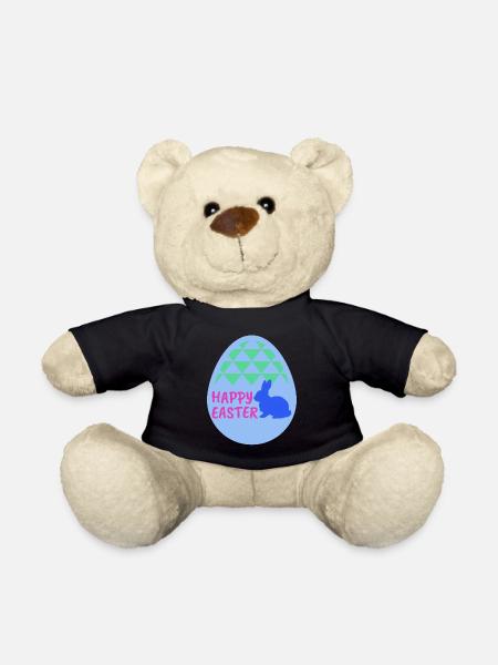 Happy easter - Frohe Ostern - Teddy - Schwarz