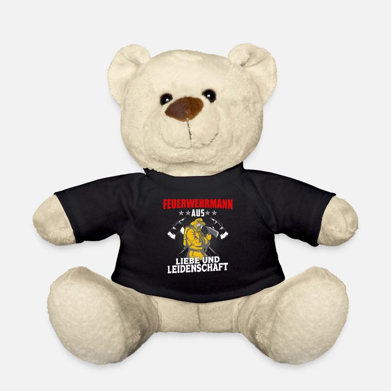 Feuerwehrmann Feuerwehr Liebe Leidenschaft - Teddy - Schwarz