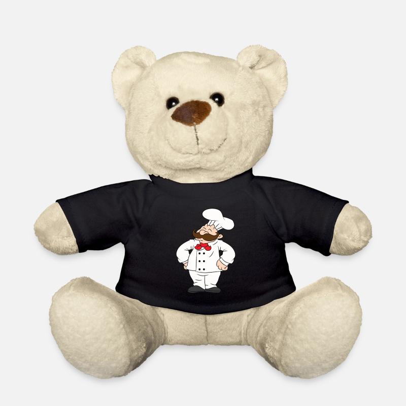 Koch, Küchenchef, Chefkoch, Pizzabäcker, Bäcker - Teddy - Schwarz
