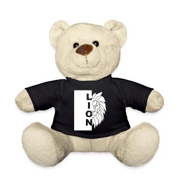Lion Löwe Kopf Reggae Geschenk stylisch Afrika - Teddy - Schwarz - Vorne