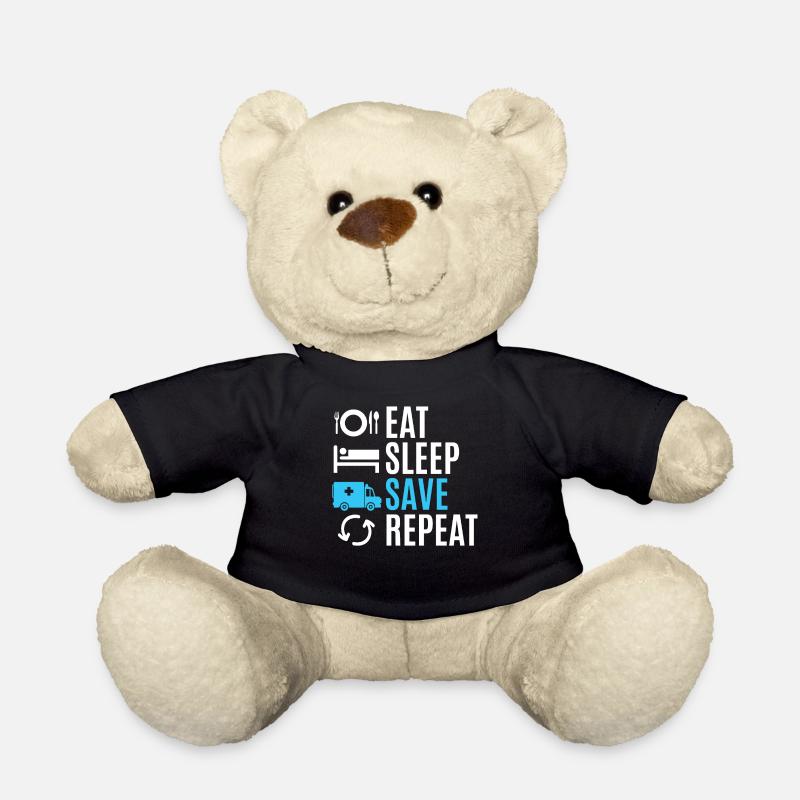Ambulance paramedic ambulance gift - Teddy Bear - black
