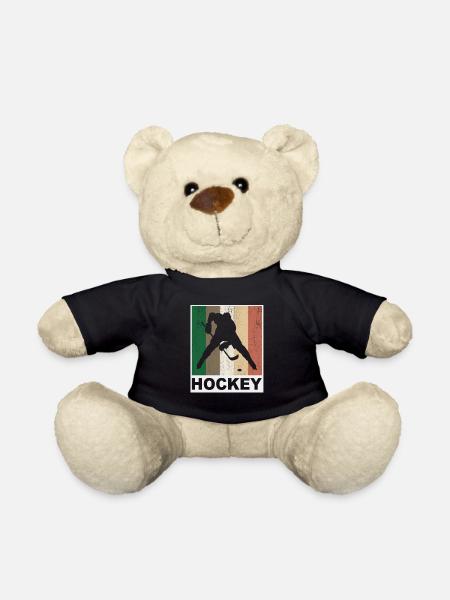 Retro Vintage Eishocke Spieler - Teddy - Schwarz