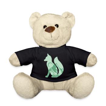 Der Fuchs Mit Berge Wandern Klettern Geschenk - Teddy - Schwarz - Vorne