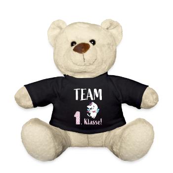 Einhorn Katze. Team 1. Klasse. - Teddy - Schwarz - Vorne