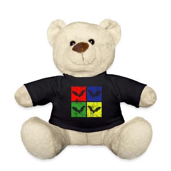 Bats Bat - Teddy Bear - black - Front