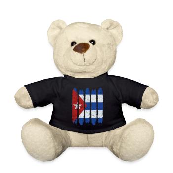 Cool Kuba Nationalflagge Modern Havanna Geschenk - Teddy - Schwarz - Vorne