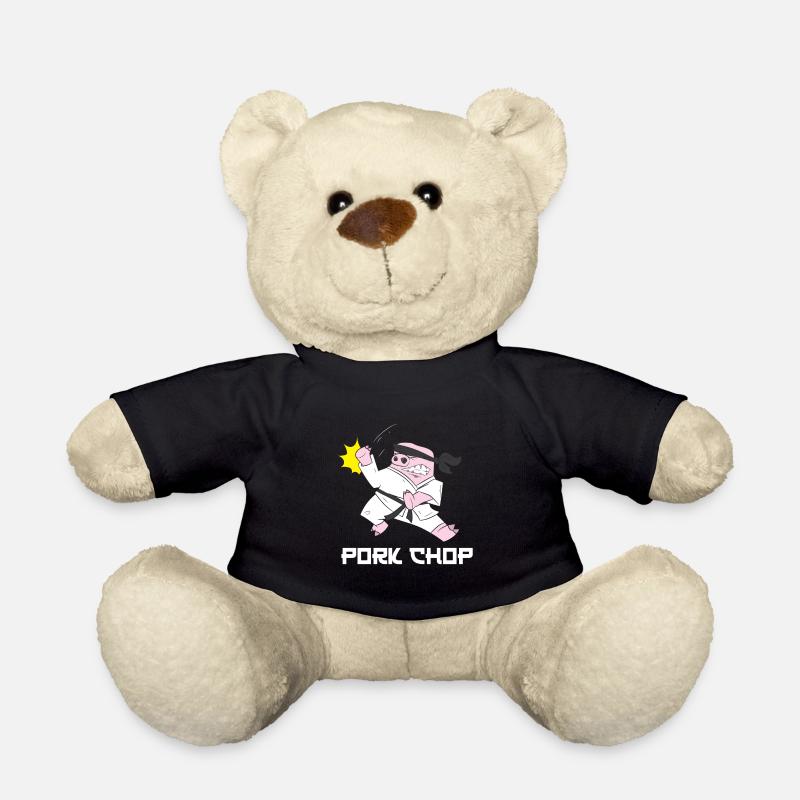 Karate pig pork chop - Teddy Bear - black