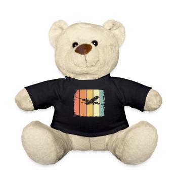Airplane - Teddy Bear - black - Front