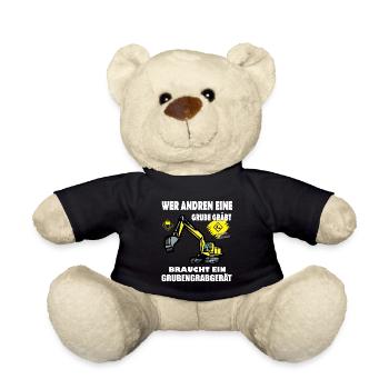 Wer anderen Grube gräbt braucht Grubengrabgerät - Teddy - Schwarz - Vorne