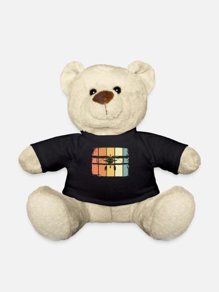 Flugzeug - Teddy - Schwarz